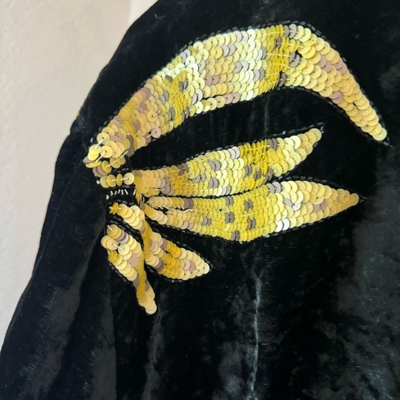 Vintage velour fruit sequin track jacket 1X - Picture 6 of 11